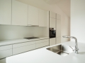 interior new house, modern white kitchen