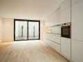 interior new house, modern white kitchen